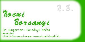 noemi borsanyi business card