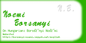 noemi borsanyi business card
